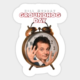 Groundhog Day Retro 90s Movie Comedy Sticker